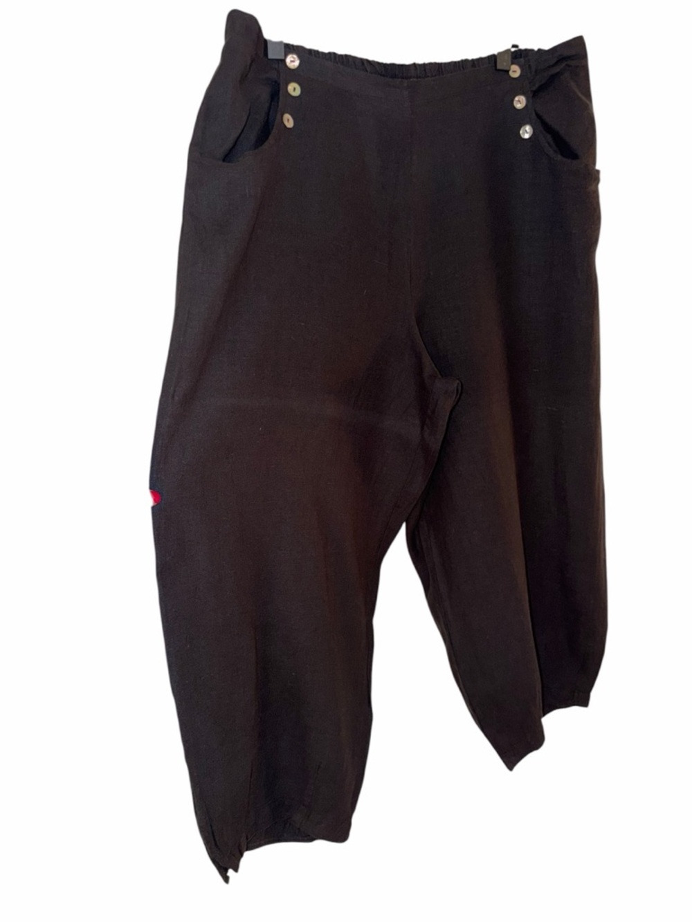 Women’s—Bryn Walker Black 100% Linen Cropped Sailor Pants. Size XX-Large. - Picture 4 of 11
